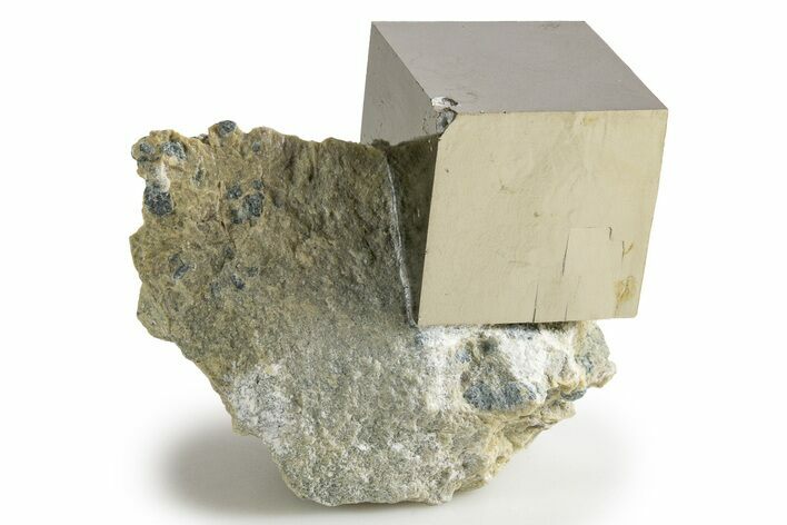 Natural Pyrite Cube In Rock - Navajun, Spain #322137